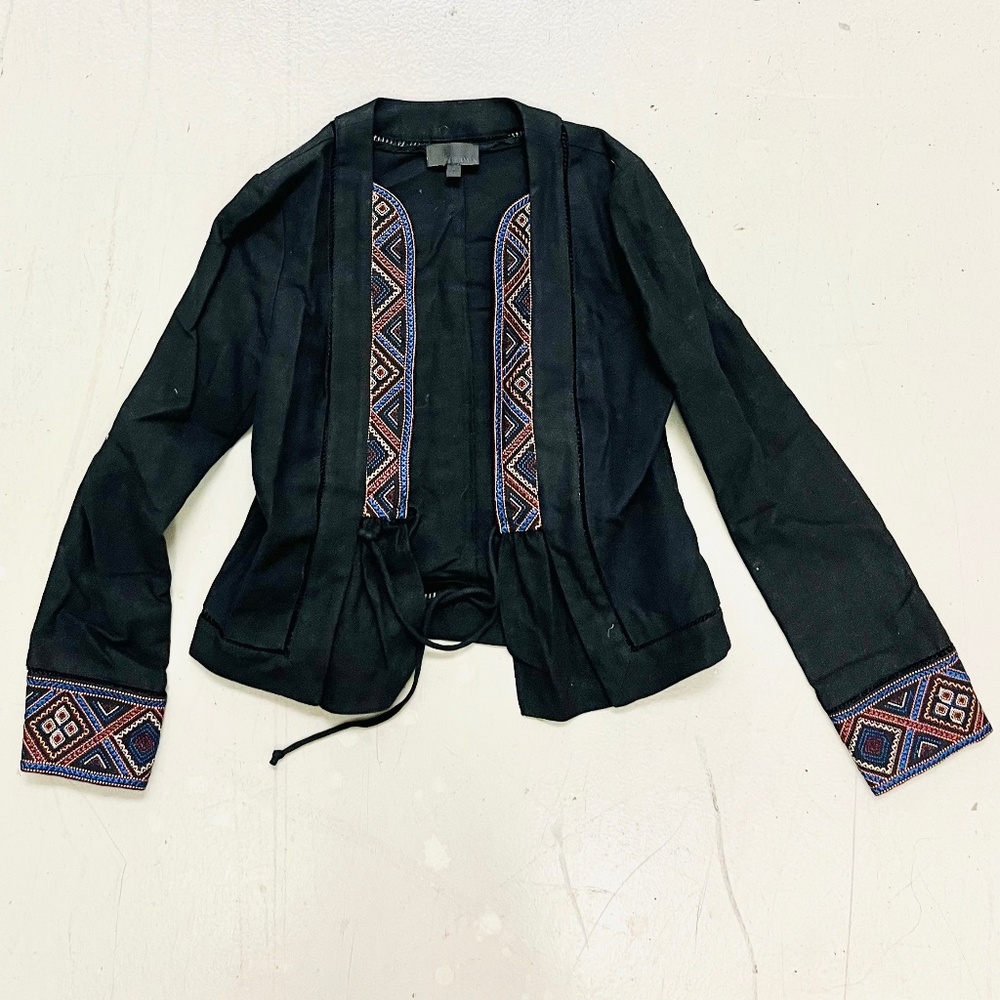 Intermix Crop Top Fringe Jacket